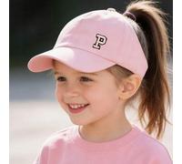 Shein 1 pieza Gorra de béisbol para niños, adecuada para primavera y verano, diseño sin visera, versión para niñas, protección UV, adecuada para coleta, act