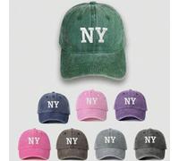 Shein 1 pieza Gorra de béisbol para niños bordada NY, gorra casual con protección solar adecuada para exteriores, primavera/agosto, viaje, playa