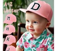 Shein 1 pieza Gorra de béisbol para niños pequeños y niñas con diseño de letras del alfabeto de 26 letras, estilo de gorraSnapBack de K-pop para niñas y niñ