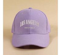 Shein 1 pieza Gorra de béisbol unisex con bordado en estilo Y2K de LOS ÁNGELES y protección solar transpirable, adecuada para viajes al aire libre de primav