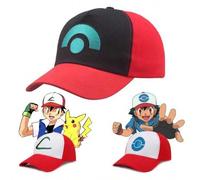 Shein 1 pieza Gorra de Pokémon, serie de Ash Ketchum, gorra de béisbol ajustable con dibujos animados, gorro de malla, regalo de Halloween