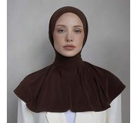 Shein 1 pieza Gorra instantánea de hiyab elegante y casual, clásica y minimalista, de tela de viscosa suave y transpirable, con ala larga y de doble uso com