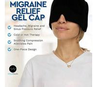 Shein 1 pieza Gorro con paquete de gel refrigerante, Terapia de frío/calor para alivio de dolor de cabeza, Máscara de ojos relajante para dormir, Gorro con