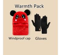 Shein 1 pieza Gorro de panda para niños, con bufanda, guantes cálidos, súper lindo y suave, adecuado para niños y niñas de 1 a 4 años, 4 a 6 años, 7 a 10 añ