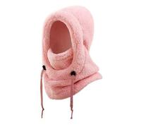 Shein 1 pieza Gorro de peluche cálido con bufanda para niños, gorro todo en uno a prueba de frío, otoño/invierno