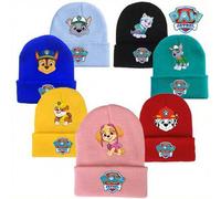 Shein 1 pieza Gorro de punto con estampado lindo de Paw Patrol, cálido, a juego, decorativo, de moda, para otoño/invierno, adecuado como regalo, presente de