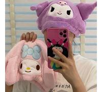 Shein 1 pieza Gorro de secado de cabello con diseño de Kuromi, Melody y Cinnamoroll - Super absorbente, de secado rápido, suave y cómodo - Toalla de pelo de