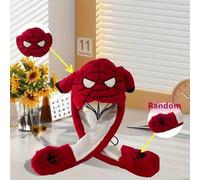 Shein 1 pieza [Gorro de Spiderman Juguetón] Gorro de peluche de Spiderman de MARVEL con orejas móviles | Gorro de piel sintética resistente al frío y al cal
