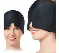Shein 1 pieza Gorro para aliviar el dolor de cabeza, envoltura de gel frío/caliente para dolores de cabeza, diadema/mascarilla de algodón casual y extensibl