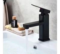 Shein 1 pieza Grifos negros de baño mezcladores de agua caliente y fría - Grifos de montaje en cubierta para lavabo de baño y cocina