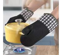 Shein 1 pieza Guantes antescaldaduras para horno de microondas, guantes de cocina resistentes al calor para hornear, manoplas de silicona resistentes al cal