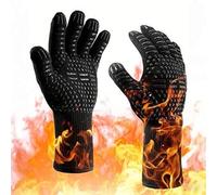 Shein 1 pieza Guantes para horno resistentes al calor de 500°C, guantes de cocina resistentes a los cortes, guantes de silicona antideslizantes para BBQ, ac