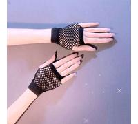 Shein 1 pieza guantes sin dedos de rejilla unicolor