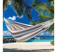 Shein 1 pieza Hamaca de lona gruesa blanca para exteriores, silla colgante para 1 o 2 personas, antivuelco, adecuada para Navidad