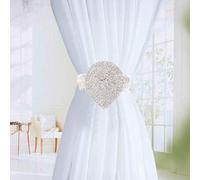 Shein 1 pieza Hebilla para cortinas de alta calidad, simple e incrustada con cristales, decoración suave para dormitorio y sala de estar, accesorio para suj