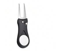 Shein 1 pieza Herramienta para reparar divot de golf plegable, limpiador de ranuras tipo cuchillo y horquilla de golf con marcador de golf - Accesorios de g
