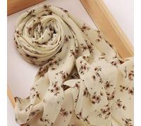 Shein 1 pieza Hijab con estampado floral para mujer, Hijab de gasa con estampado floral y perlas falsas, Abaya de mujer para vestido