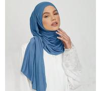 Shein 1 pieza Hijab de mujer de talla grande de unicolor, casual, suave, pañuelo largo, diadema clásica tipo turbante para ropa de abaya y con velo