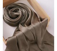 Shein 1 pieza Hijab de mujer de unicolor, accesorio de chal de satén arrugado