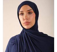 Shein 1 pieza Hijab de mujer de unicolor clásico simple, pañuelo casual elegante, hijab de jersey de punto de alta calidad, turbante de estilo diadema larga