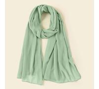 Shein 1 pieza Hijab de mujer de unicolor con adorno de perla, chal de gasa suave, apto para usar diariamente de manera casual en otoño e invierno, accesorio