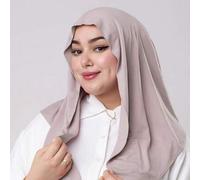 Shein 1 pieza Hijab triangular instantáneo, pañuelo de cabeza todo en uno con amarre. Envoltura rápida, antideslizante. Sin gorro interior, sin doblar. Adec