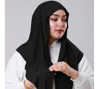 Shein 1 pieza Hijab triangular instantáneo, pañuelo de cabeza todo en uno para atar. Envoltura rápida, antideslizante. Sin gorro interior, sin doblar. Adecu