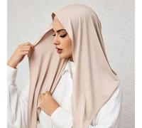 Shein 1 pieza Hiyab triangular instantáneo, diseño todo en uno para atar, envoltura rápida sin deslizamiento, sin necesidad de gorro interior, adecuado para