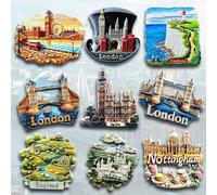 Shein 1 pieza Imán de nevera de resina con el Puente de la Torre de Londres, el Big Ben, la Torre Isabel, los Acantilados Blancos de Dover, un paisaje emble