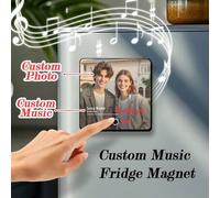 Shein 1 pieza Imán de nevera personalizado con álbum de música, imán personalizado para refrigerador, imán de álbum de fotos personalizable para refrigerado