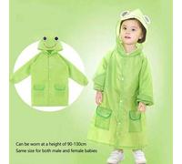 Shein 1 pieza Impermeable con capucha y diseño de dibujos animados, adecuado para niños y niñas, necesario para salir bajo la lluvia