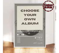 Shein 1 pieza Impresión de portada de álbum personalizable, póster de música personalizado, decoración de habitación, póster personalizado, arte de pared pe