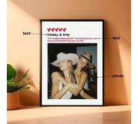 Shein 1 pieza Impresión personalizada de foto, impresión de hermana del alma regalos de amistad, retrato a partir de foto, regalo personalizado de foto de a