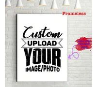 Shein 1 pieza Impresión personalizada en lienzo sin marco, carteles con texto personalizado, arte de pared con imagen personalizada, mejor decoración del ho