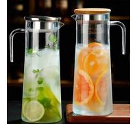 Shein 1 pieza Jarra con tapa y pico - Tetera grande con hielo para café, jugo, bebidas caseras - Regalos para amigos, suministros de cocina, accesorios de c