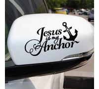 Shein 1 pieza "Jesús es mi ancla" Pegatina para el Body del coche con oración cristiana de Jesús, pegatina para parachoques de coche o camión, pegatina de v
