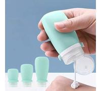 Shein 1 pieza Juego de botellas de viaje de silicona, champú, cosméticos, recipientes rellenables de loción, 30 ml, 60 ml, 90 ml 3 opciones de tamaño con co