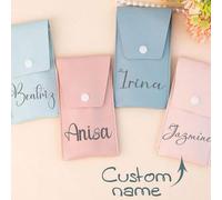 Shein 1 pieza Juego de brochas de maquillaje personalizado, cómodo y conveniente, con una bolsa de combinación de nombre personalizada. Es muy adecuado como