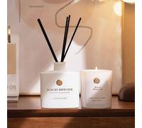 Shein 1 pieza Juego de difusor de aromaterapia de la serie de sellos de cera blanco y negro, aceites esenciales naturales de plantas mixtas, fragancia para