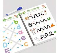 Shein 1 pieza Juego de entrenamiento para el desarrollo cerebral de 32 páginas, libro de trabajo de lectura y escritura - Control del bolígrafo y libro de e