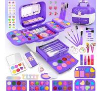 Shein 1 pieza Juego de maquillaje para niñas, estuche de cosméticos de princesa en caja de regalo, juego de accesorios de vestir, kit de maquillaje para act