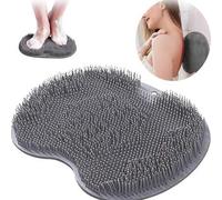 Shein 1 pieza Juego de masajeador y raspador de pies de silicona para el baño (rosa/amarillo/azul/gris) - Para bañarse, frotar la espalda y masajear los pie