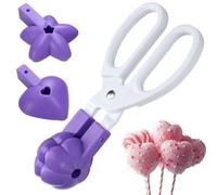 Shein 1 Pieza Juego de moldes para cake pops 3 en 1 en forma de corazón, flor y estrella - Juego de moldes de silicona con mangos antideslizantes desmontabl