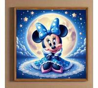 Shein 1 pieza Juego de pintura de diamantes 5D de Disney, Kit de arte de diamantes de Minnie Mouse, Juego de arte de gemas de puntos de diamante completo, E
