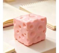 Shein 1 pieza Juguete apretable de queso, pelota de estrés hecha a mano con aceite de coco, maleable con rebote lento, adecuado para niñas y adolescentes, j