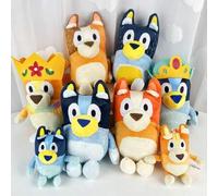 Shein 1 pieza Juguete de peluche de Bluey - Adorables muñecos de peluche de los personajes Bluey, Bingo, Bandit y Chilli, animal de peluche suave con 2 opci