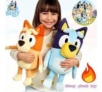 Shein 1 pieza Juguete de peluche de la familia Bluey y Bingo de 28cm/11 pulgadas - Animales de peluche de perro de dibujos animados, muñecos de peluche suav