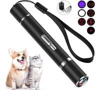 Shein 1 pieza Juguete para gatos 3 en 1: Puntero láser, Linterna LED mini recargable por USB, Linterna UV con 5 patrones de juguete para gatos