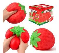 Shein 1 pieza Juguete Squishy de Fresa Grande y Lindo, Juguete de Alivio de Estrés de Rebote Lento, Squishy de Queso, Squishy de Dumpling, Juguete de Punta