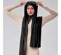 Shein 1 pieza Khimar de una sola capa para mujeres musulmanas - Velo modesto con cobertura para el cuello, sin necesidad de alfileres, de tela de jersey elá